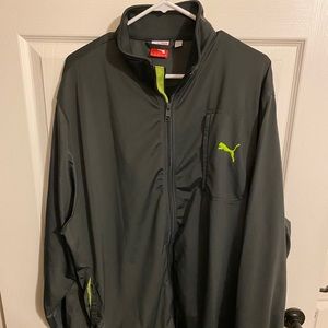 [PUMA] GREY / LIME GREEN TRACK JACKET XXL